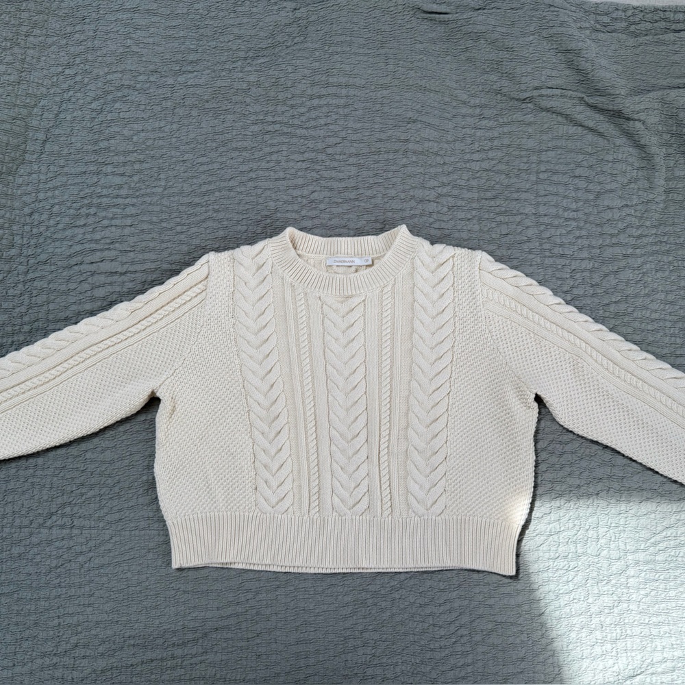 Zimmermann Ivory Cable Knit Sweater